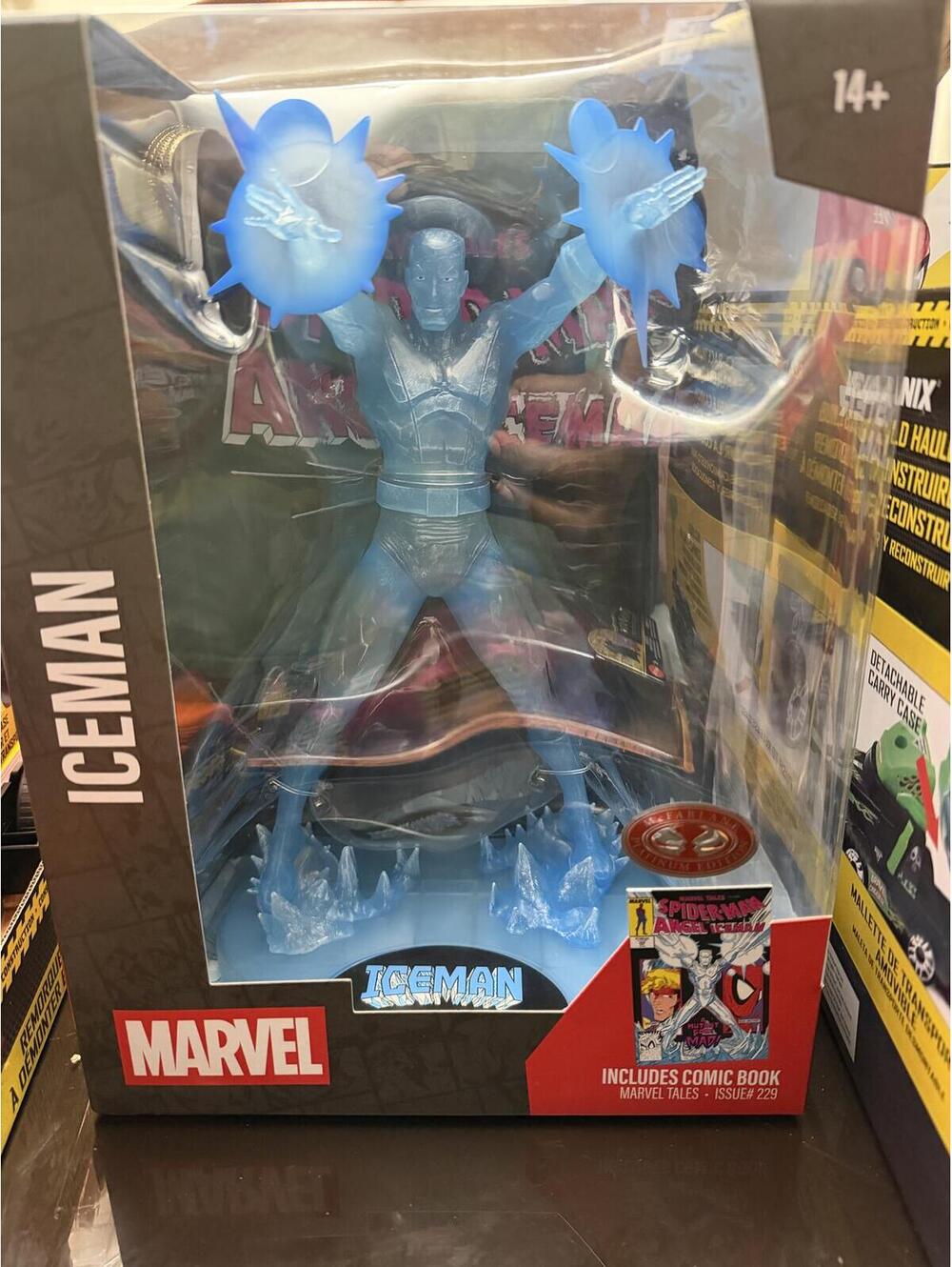 Marvel Legends Iceman Action Figure with Comic Book